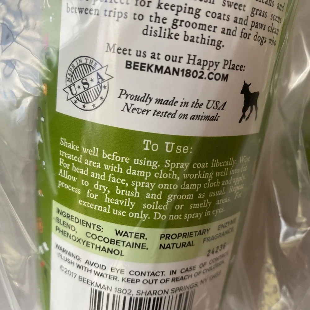 Beekman 1802 Happy Place Waterless Dog Wash 24 fl. oz. Set of 2 New